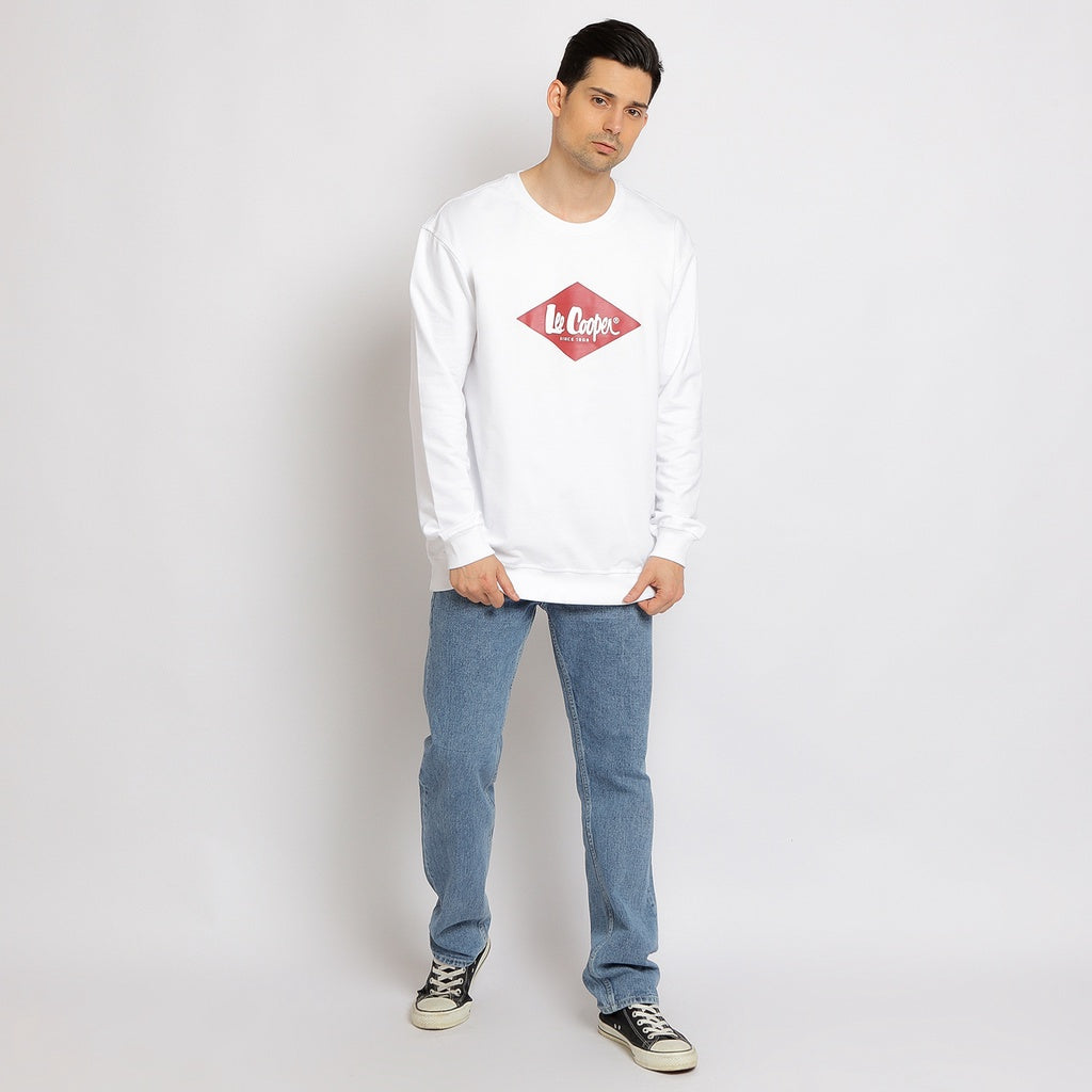 Lee Cooper Red Diamond Sweater White