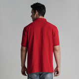 Lee Cooper Polo Shirt Logo Circular Red