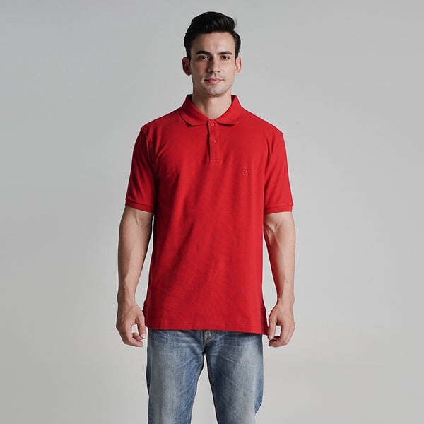 Lee Cooper Polo Shirt Logo Circular Red