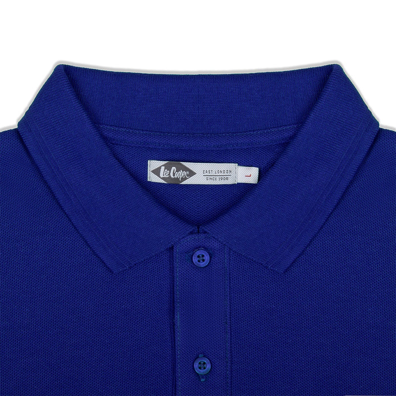 Lee Cooper Polo Shirt Logo Type Blue