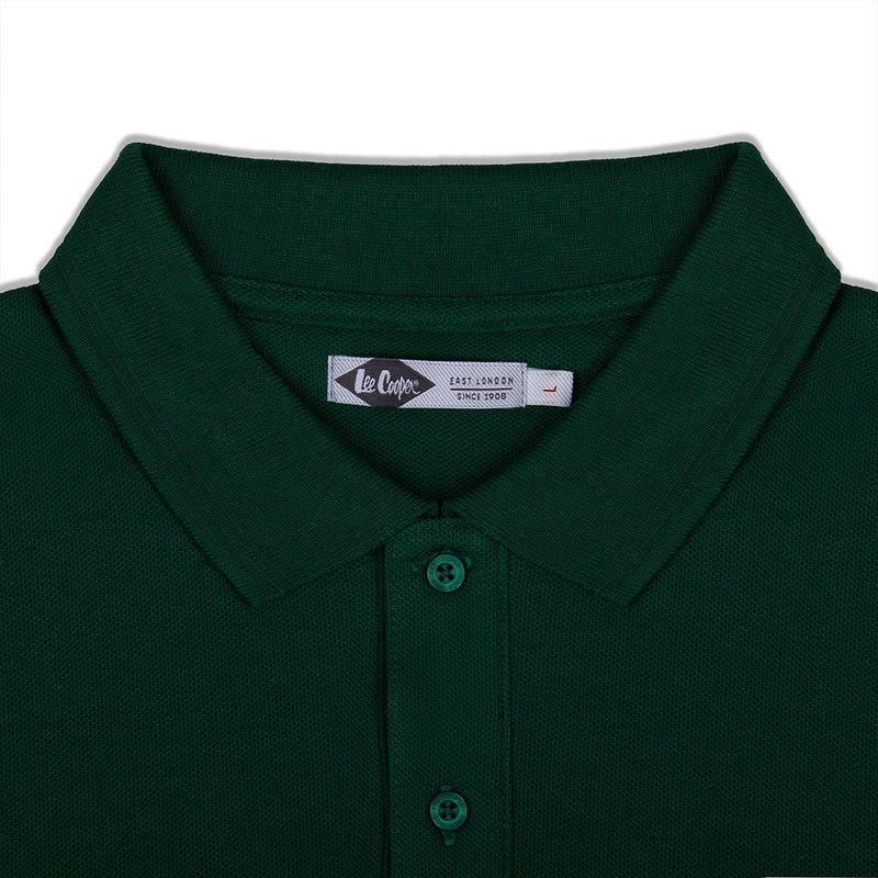 Lee Cooper Polo Shirt Logo Type Emerald Green