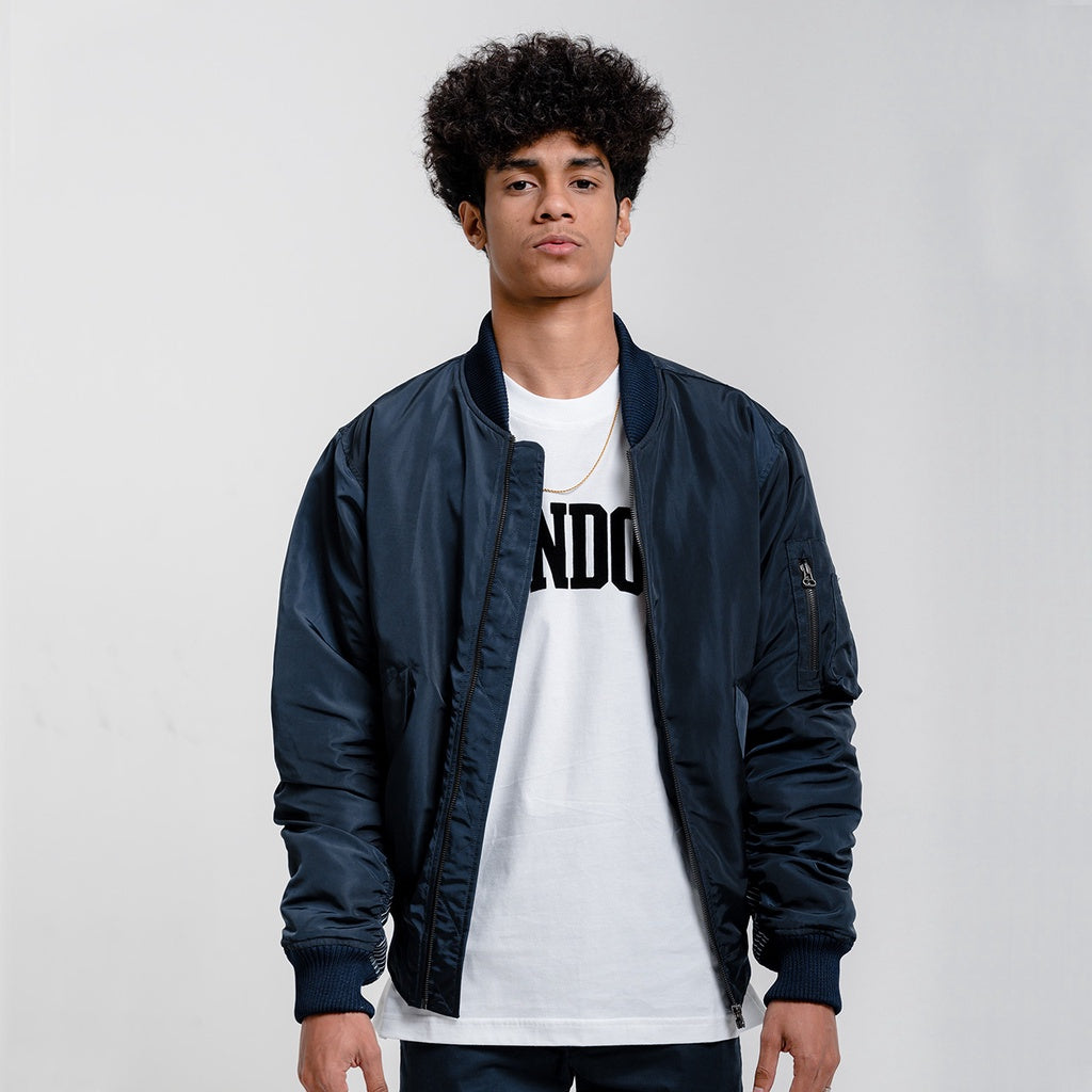 Lee Cooper Jaket Pria Bomber Jacket Halden Navy