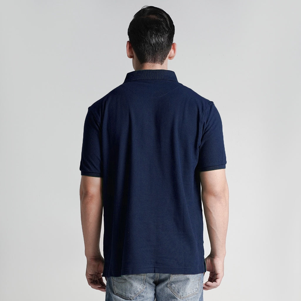 Lee Cooper Polo Shirt Logo Circular Navy