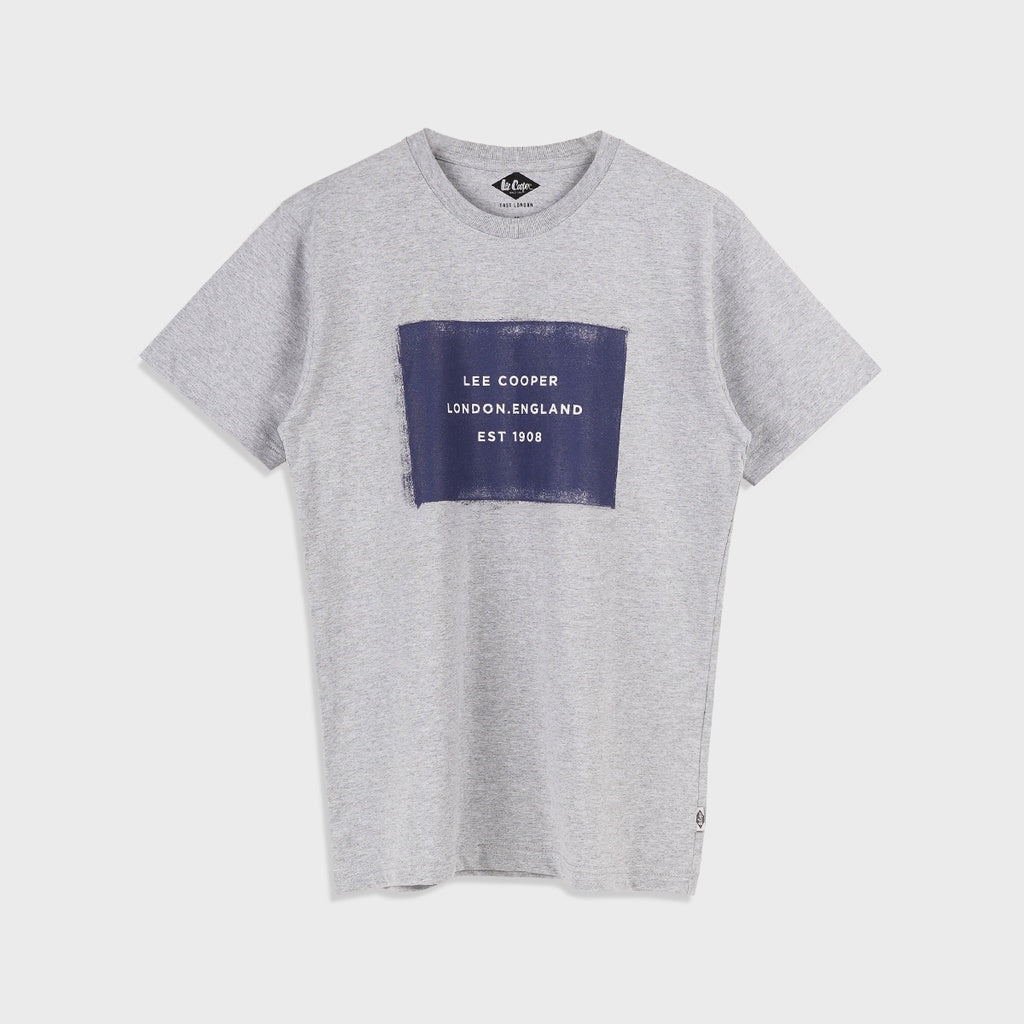 Lee Cooper T-shirt Distress Box Grey