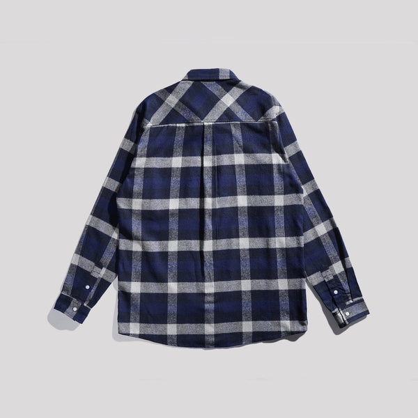 Lee Cooper Long Shirt Calvert Flannel Blue