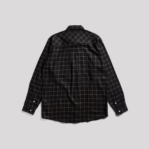 Lee Cooper Long Shirt Calvert Flannel Black