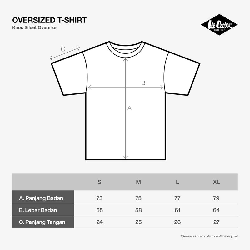 Lee Cooper Oversize T-Shirt Small Logo Type Black