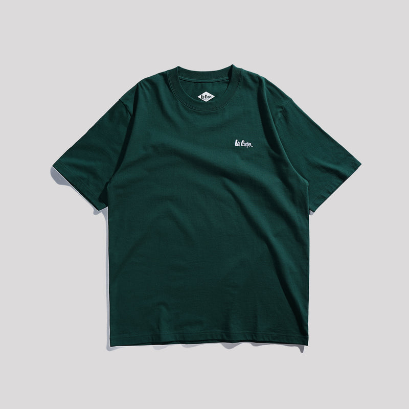 Lee Cooper Oversize T-Shirt Small Logo Type Emerald Green