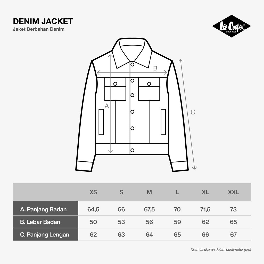 Lee Cooper Long Jacket Denim Trucker Dry Black