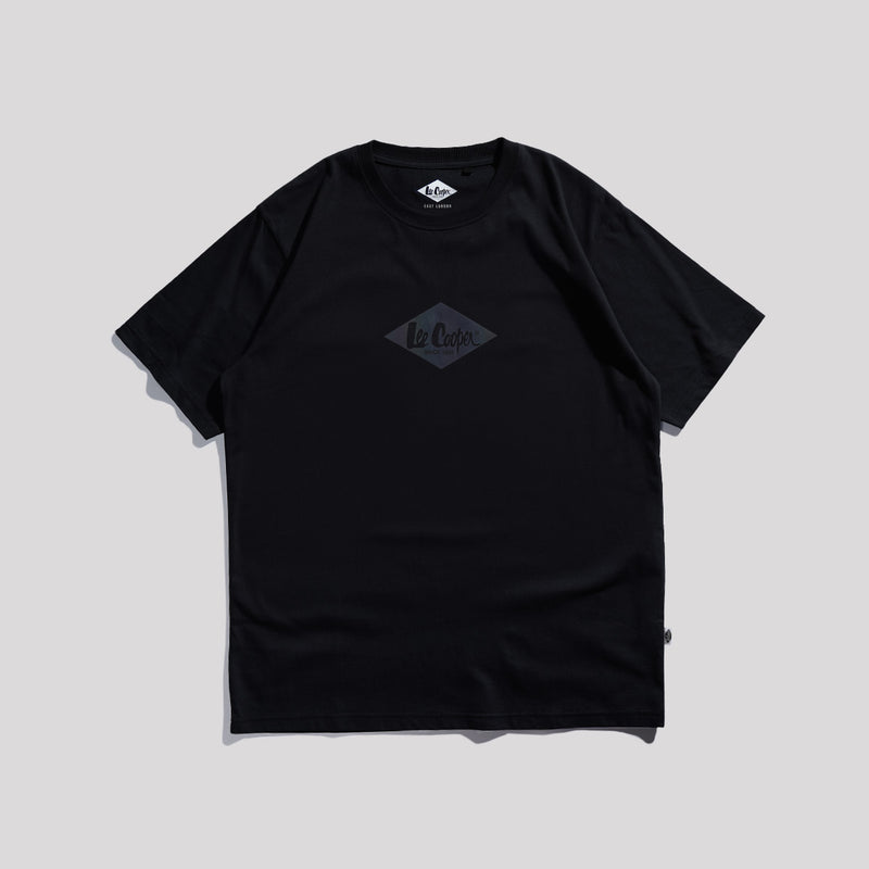 Lee Cooper T-Shirt Logo Diamond Reflective Black