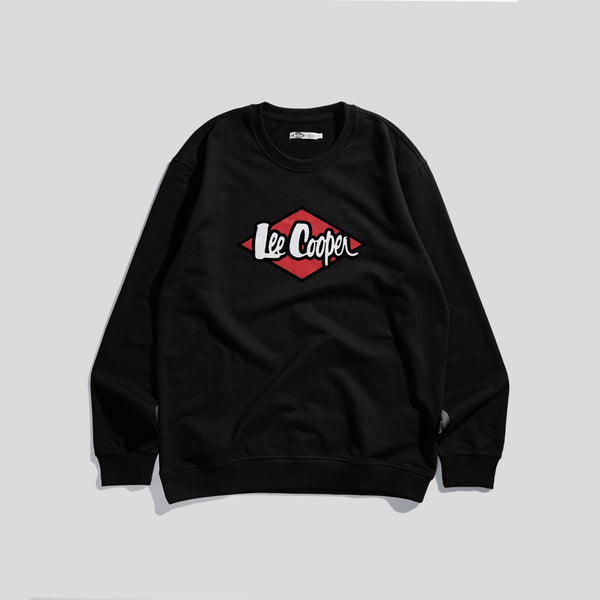 Lee Cooper Sweater Logo Retro Black