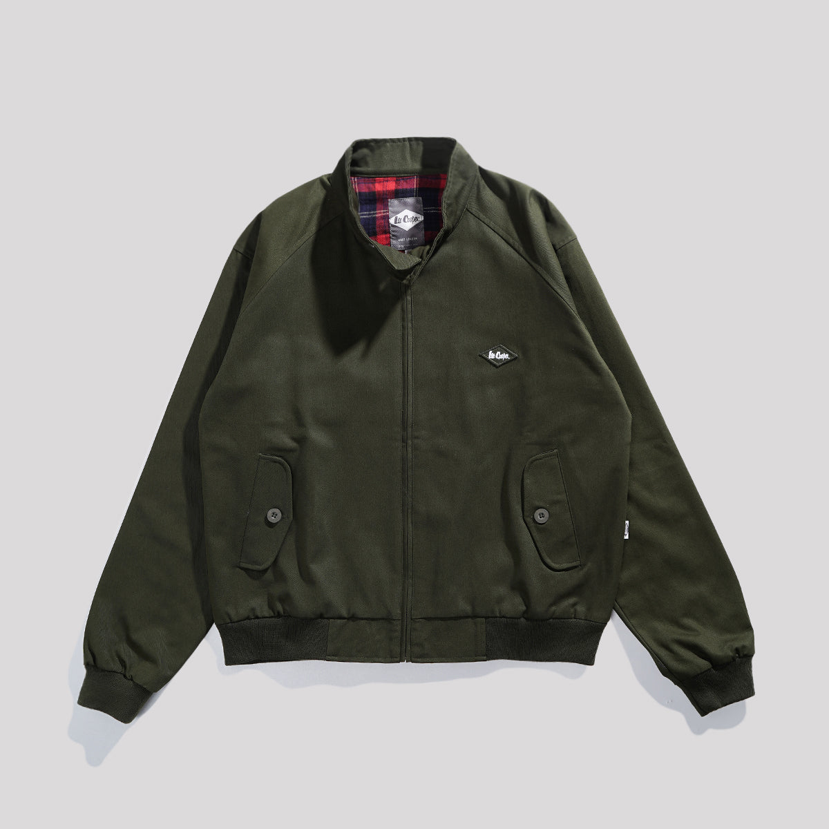Lee Cooper Long Jacket Harrington Olive