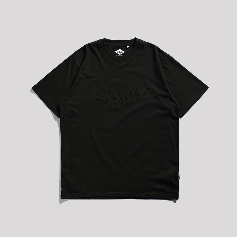 Lee Cooper T-Shirt Logo Type Embos Black