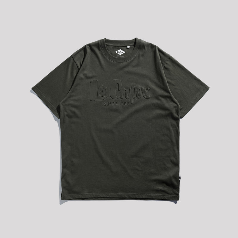 Lee Cooper T-shirt Logo Type Embos Dark Grey