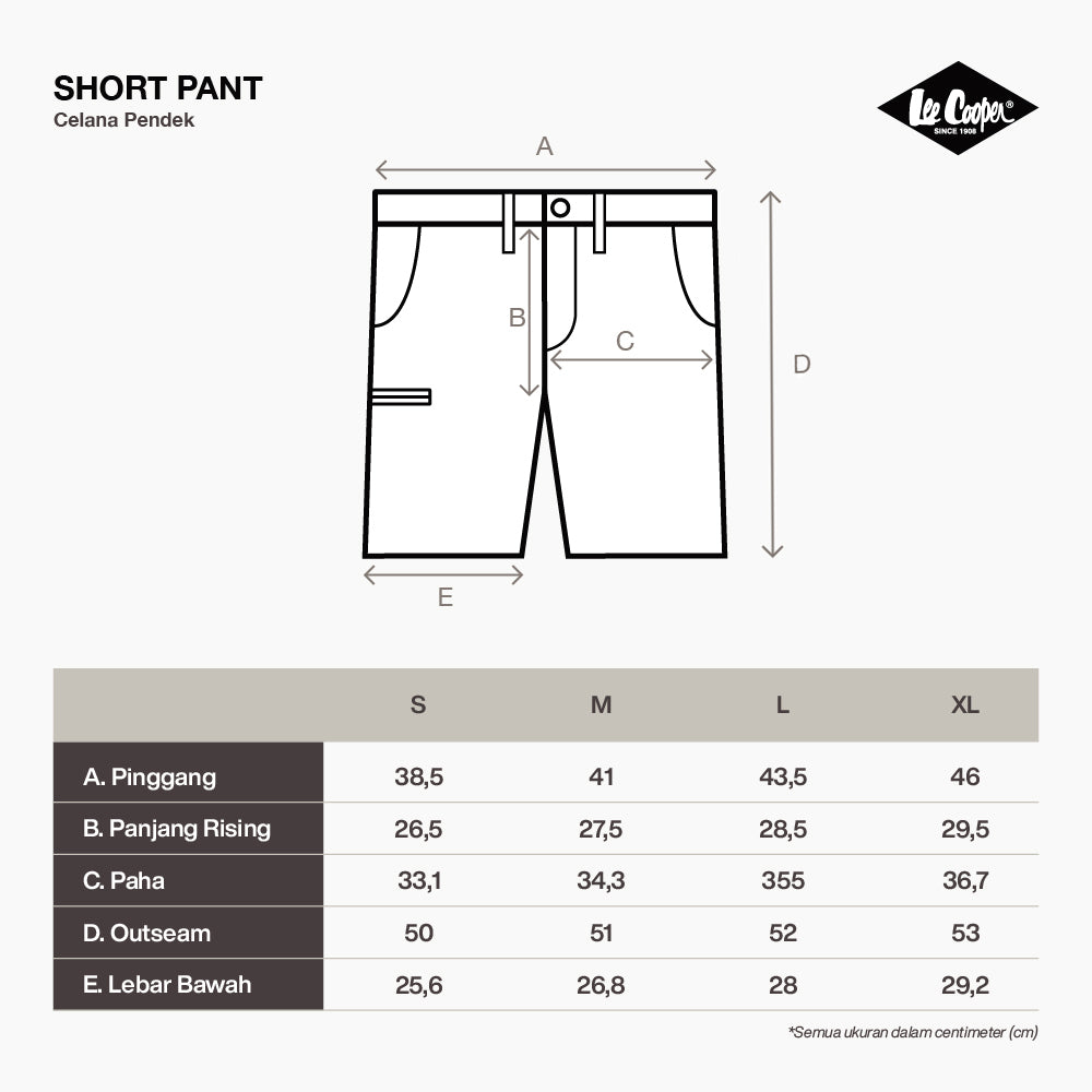 LEE COOPER SHORT CHINO EGBERT SIDE POCKET BLUE