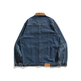 LEE COOPER JACKET TRUCKER CORDUROY WORN MEDIUM BLUE