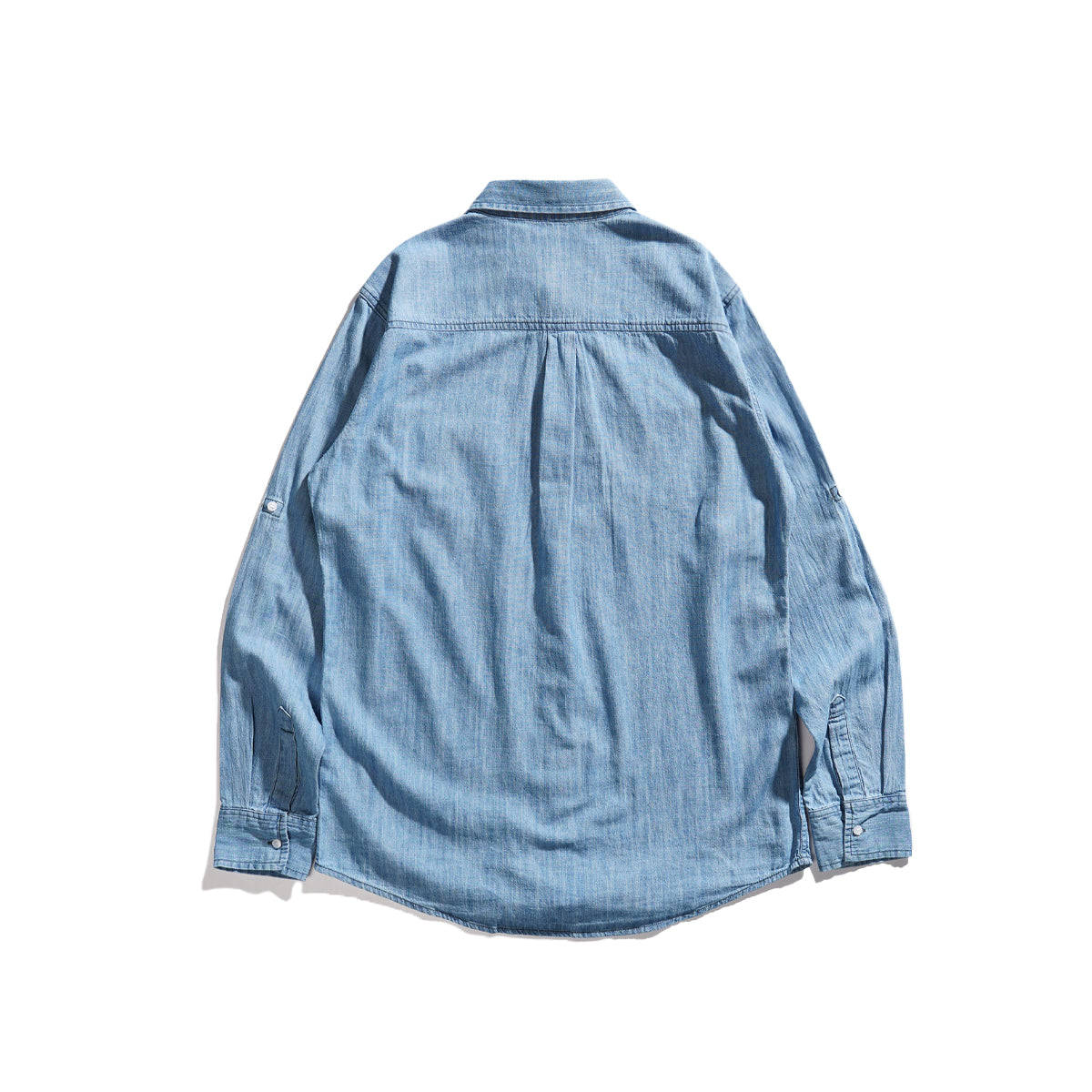 LEE COOPER SHIRT CHAMBRAY CHAD WORN MEDIUM BLUE