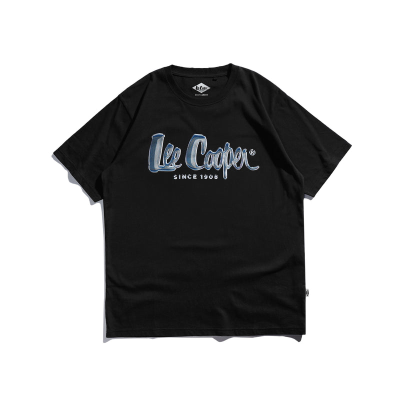 Lee Cooper T-Shirt Logotype Chrome Black