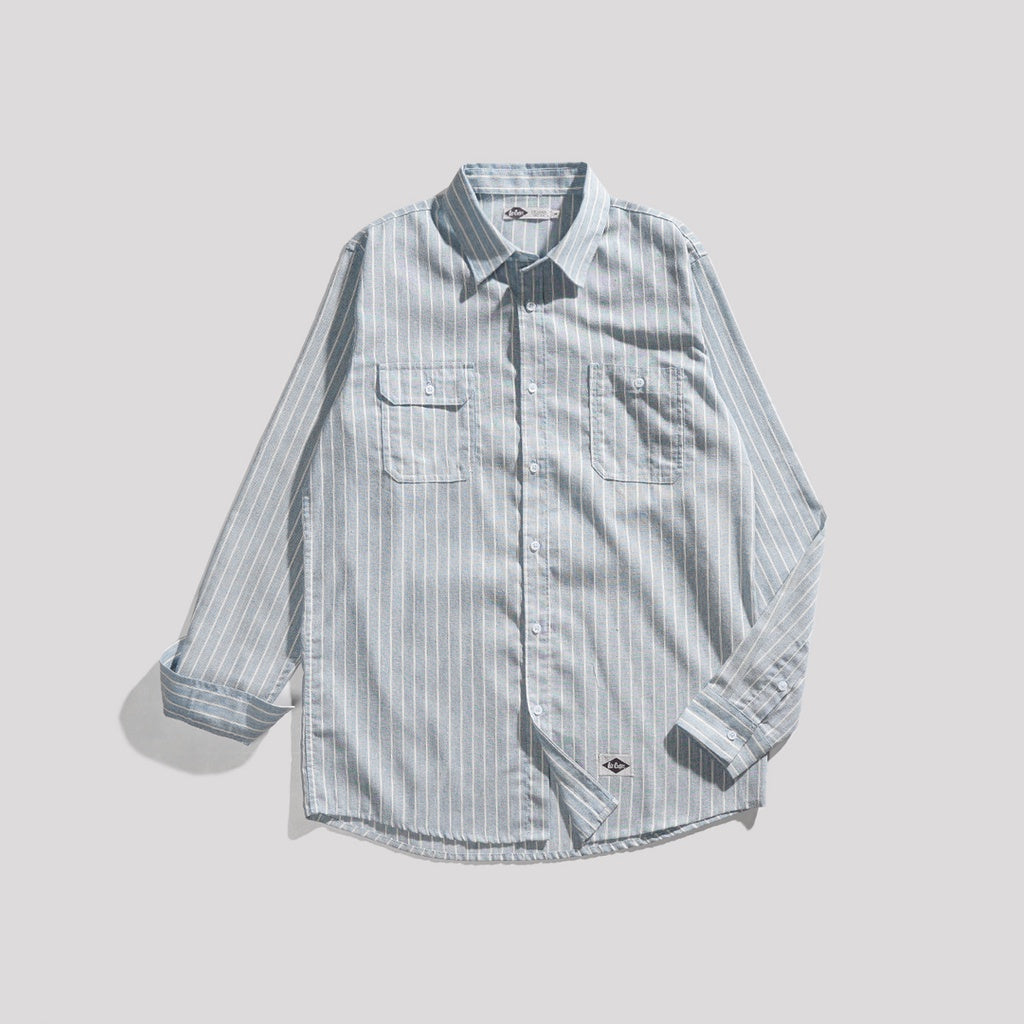 Lee Cooper Long Shirt Liam Stripe Blue