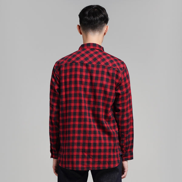 Lee Cooper Flannel Shirt Callum Red