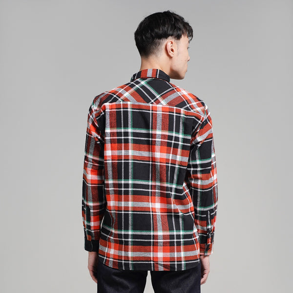 Lee Cooper Flannel Shirt Kyle Orange