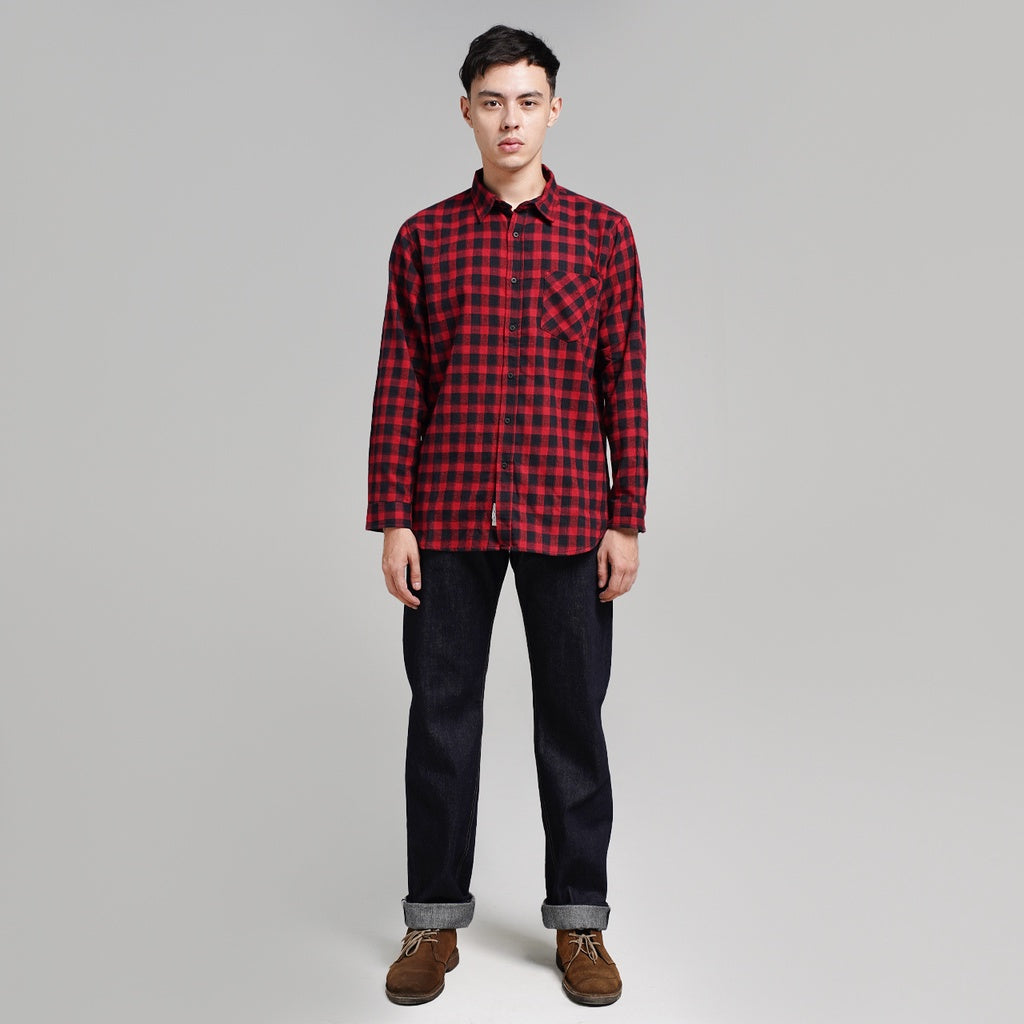 Lee Cooper Flannel Shirt Callum Red