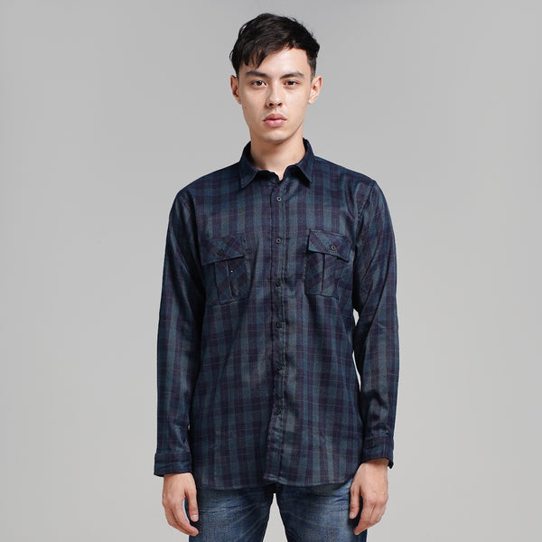 Lee Cooper Flannel Shirt Kyle Black