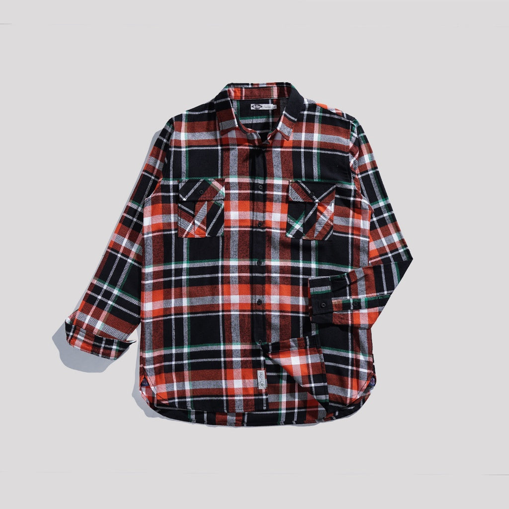 Lee Cooper Flannel Shirt Kyle Orange