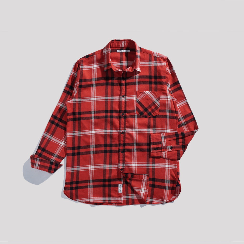Lee Cooper Flannel Shirt Callum Orange